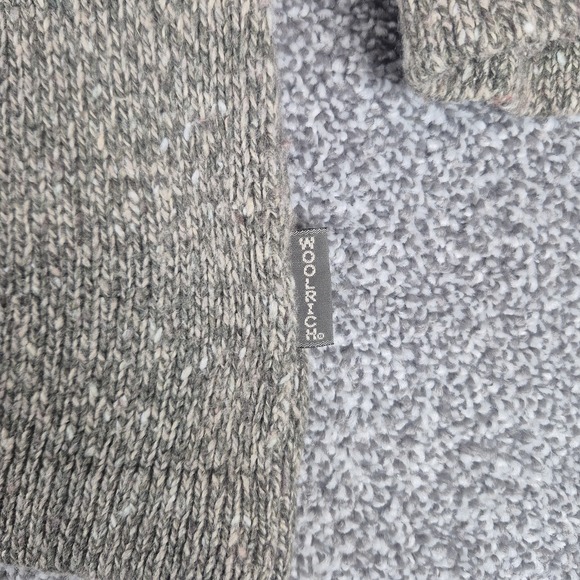 Woolrich Sweater Men's XL Wool Blend V-Neck Knit Pullover Shale Heather - Picture 8 of 9